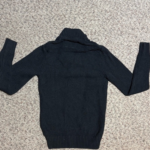 H&M Men’s Dark Gray Polo Cotton Sweater Size S – Classic Knit Pullover - Picture 2 of 14